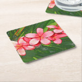 プラメリア スクエアペーパーコースター (アングル)