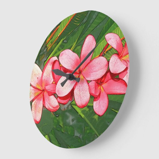 プラメリア ラージ壁時計 (傾斜)