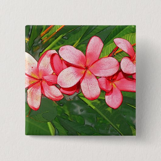 プラメリア 缶バッジ (正面)