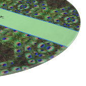 プラメ王室のージ – Luxe Peacock Feather Pattern カッティングボード (角)