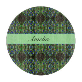 プラメ王室のージ – Luxe Peacock Feather Pattern カッティングボード