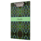 プラメ王室のージ – Luxe Peacock Feather Pattern クリップボード (左)