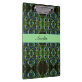 プラメ王室のージ – Luxe Peacock Feather Pattern クリップボード (右)