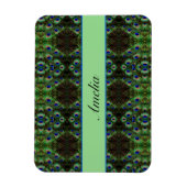 プラメ王室のージ – Luxe Peacock Feather Pattern マグネット (縦)