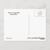 プラヤエンアグアディラプエルトリコ ポストカード (裏面)
