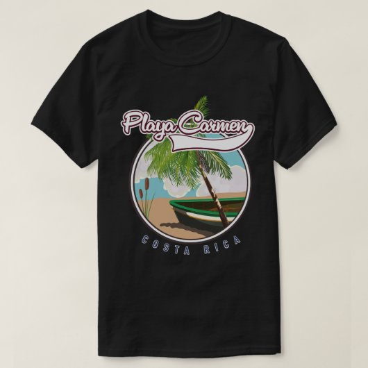 プラヤカルメンコスタリカ Tシャツ (デザイン正面)