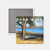 プラヤスデルココ，コスタリカ土産マグネット マグネット (正面/裏面)