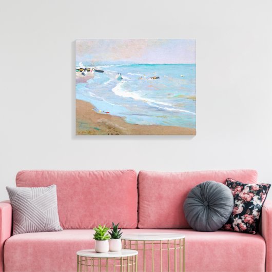 プラヤデバレンシア | ホアキン・ソロラ キャンバスプリント (インサイチュ (リビング))