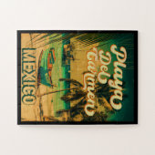 プラヤデルカルメンパームツリーヴィンテージトラベル ジグソーパズル (横)