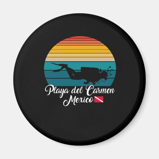 プラヤデルカルメンメキシコダイビング マグネット (正面)