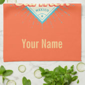 プラヤデルカルメンメキシコレトロカクテルヴィンテージ キッチンタオル (折り畳み)