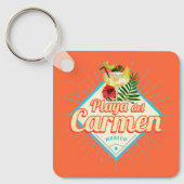 プラヤデルカルメンメキシコレトロカクテルヴィンテージ キーホルダー (正面)