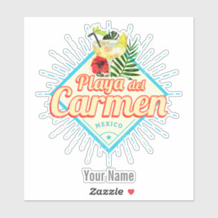 プラヤデルカルメンメキシコレトロカクテルヴィンテージ シール