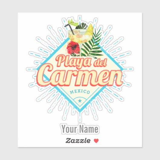プラヤデルカルメンメキシコレトロカクテルヴィンテージ シール (シート)