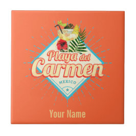プラヤデルカルメンメキシコレトロカクテルヴィンテージ タイル