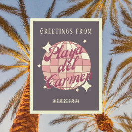プラヤデルカルメンメキシコレトロヴィンテージpurpPostague ポストカード