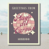 プラヤデルカルメンメキシコレトロヴィンテージpurpPostague ポストカード