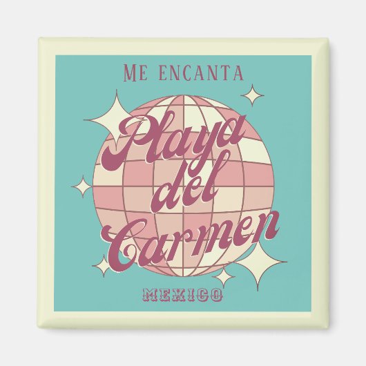 プラヤデルカルメンメキシコレトロ土産デコル マグネット (正面)