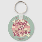 プラヤデルカルメンメキシコレトロ土産デコールティール（緑がかった色） キーホルダー (裏面)