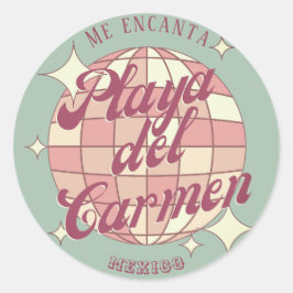 プラヤデルカルメンメキシコレトロ土産デコールティール（緑がかった色） ラウンドシール