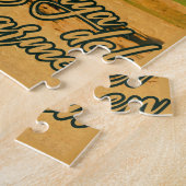 プラヤデルカルメンメキシコヴィンテージトラベルパームビーチ ジグソーパズル (側面)