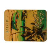 プラヤデルカルメンメキシコヴィンテージトラベルパームビーチ マグネット (横)