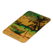 プラヤデルカルメンメキシコヴィンテージトラベルパームビーチ マグネット (左側)