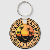 プラヤデルカルメンレトロサンセットパームツリーズ1960s キーホルダー (裏面)