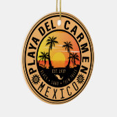 プラヤデルカルメンレトロサンセットパームツリーズ1960s セラミックオーナメント (右)