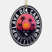 プラヤデルカルメンレトロサンセットパームツリーズ1960s セラミックオーナメント (右)