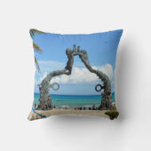 プラヤデルカルメン像海ランドスケープ土産 クッション (裏面)