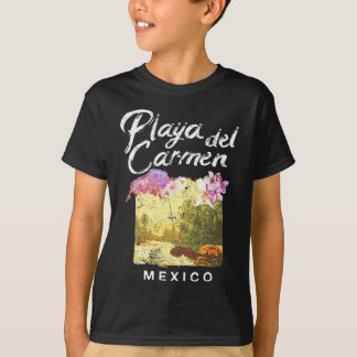 プラヤデルカーメンメキシコフローラヴィンテージTシャツ Tシャツ