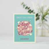 プラヤデルカーメンメキシコレトロヴィンテージはがき ポストカード (スタンド正面)