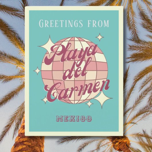 プラヤデルカーメンメキシコレトロヴィンテージはがき ポストカード