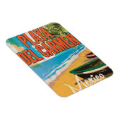 プラヤデルカーメンヴィンテージ旅行ポスタープリント マグネット (右側)