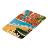 プラヤデルカーメンヴィンテージ旅行ポスタープリント マグネット (左側)