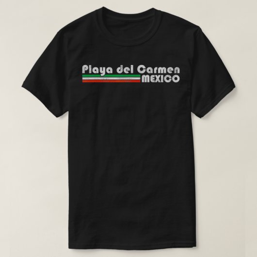 プラヤデルメンメキシコレトロヴィンテージトラベルバケーション Tシャツ (デザイン正面)