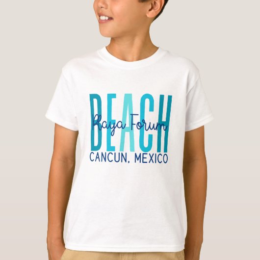プラヤフォーラムビーチカンクンメキシコ(海) Tシャツ (正面)