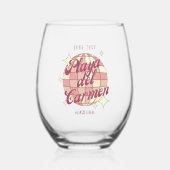 プラヤ・デル・カルメン メキシコ アクセサリー お土産 ステムなしワイングラス (正面)