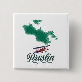 プララン セーシェル 地図 缶バッジ (正面)