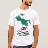 プララン セーシェル 地図 Tシャツ (正面)