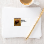 「プラリーの南西バッファロー」 ラベル (インサイチュ)