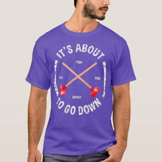プランおもしろいジャーが倒れそうになる配管工 Tシャツ