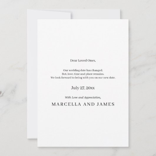 プランのカードの変更をもう一度結婚試してみよう セーブザデート (裏面)