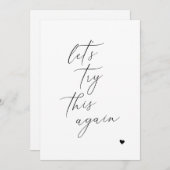 プランのカードの変更をもう一度結婚試してみよう セーブザデート (正面/裏面)