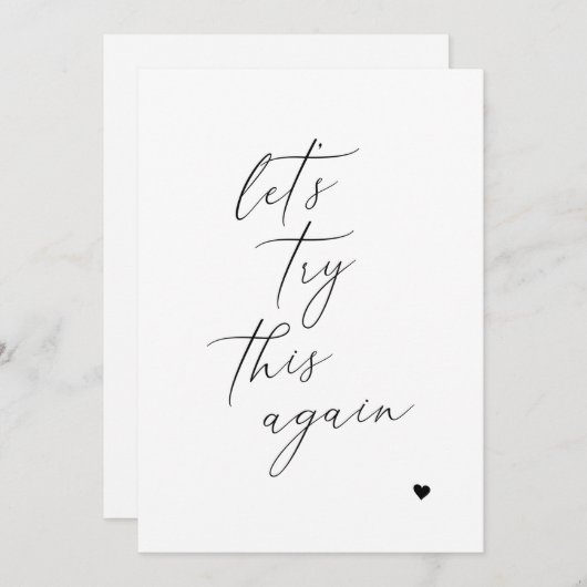 プランのカードの変更をもう一度結婚試してみよう セーブザデート (正面/裏面)