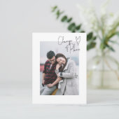 プランの変更のシンプルスクリプトの延期 ポストカード (スタンド正面)