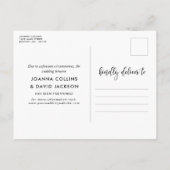 プランの変更を延期するブラシスクリ結婚プト 案内ポストカード (裏面)