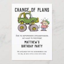 プランの変更キャンセルパーティーの延期