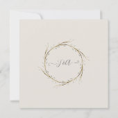 プランの変更スクリプトグレーホワイトフローラ緑 招待状 (裏面)